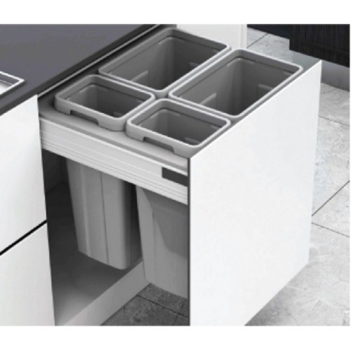 MD60-72GR Double Waste Bins with Soft Closing